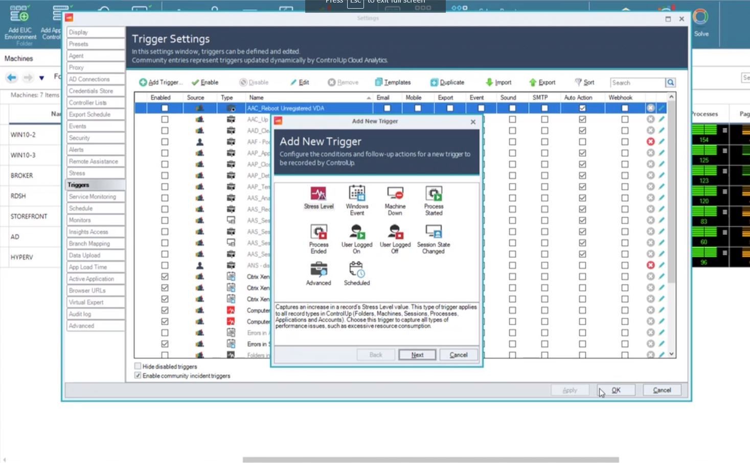 Trigger Types - ControlUp Academy