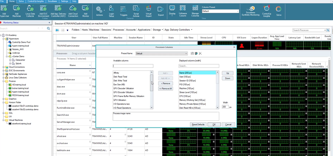 Real Time DX Setup - 4. Contextual Navigation - ControlUp Academy