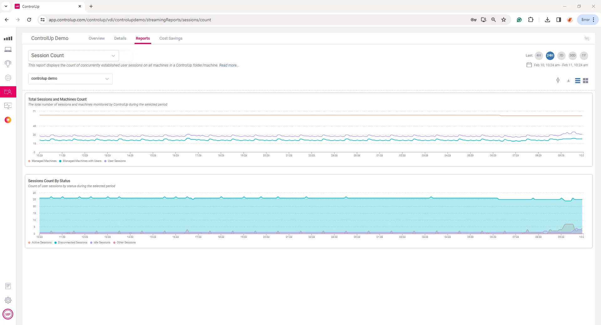 Session Count Report in DEX - ControlUp Academy