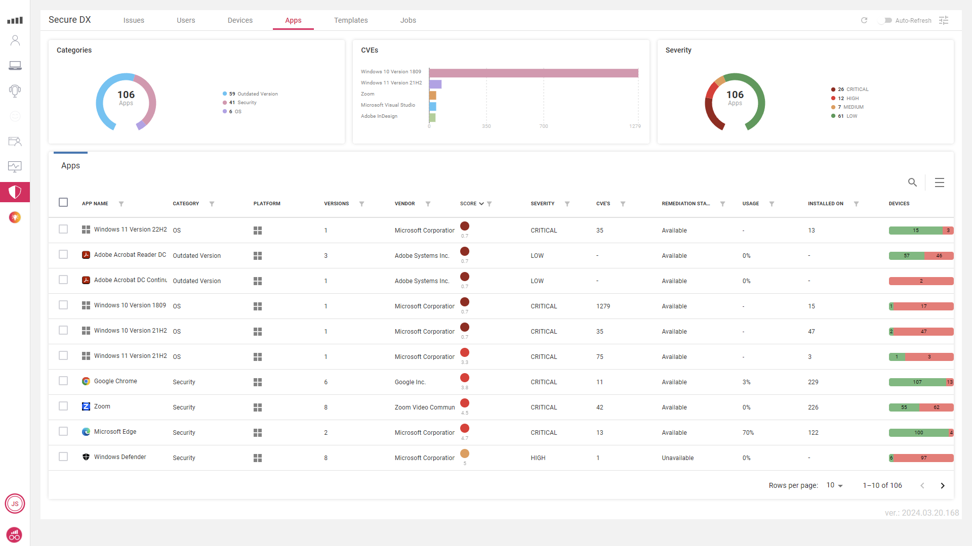 Apps Tab in Secure DX - ControlUp Academy
